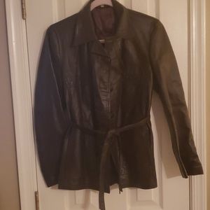 Oxblood leather jacket